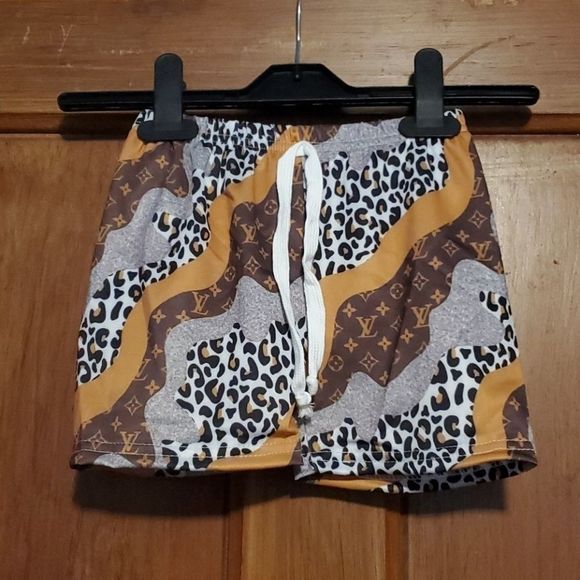 NEW CHEETAH PRINT SHORTS/SWIM TRUNKS - Picture 1 of 1